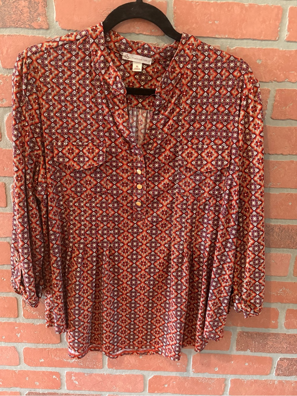 Dress Barn- Established 1962 Blouse, size XL